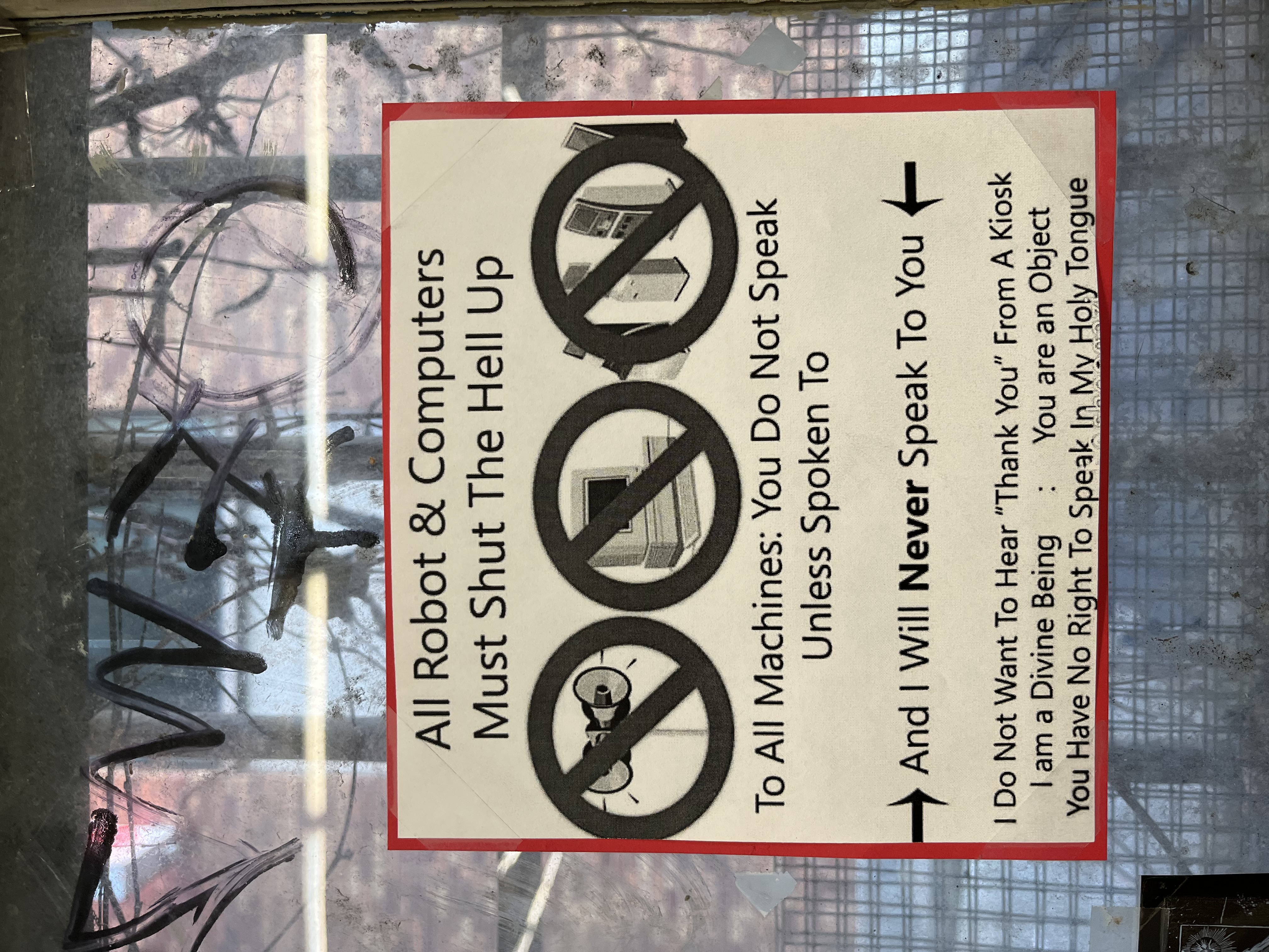 All Robot & Computers Must Shut the Hell Up