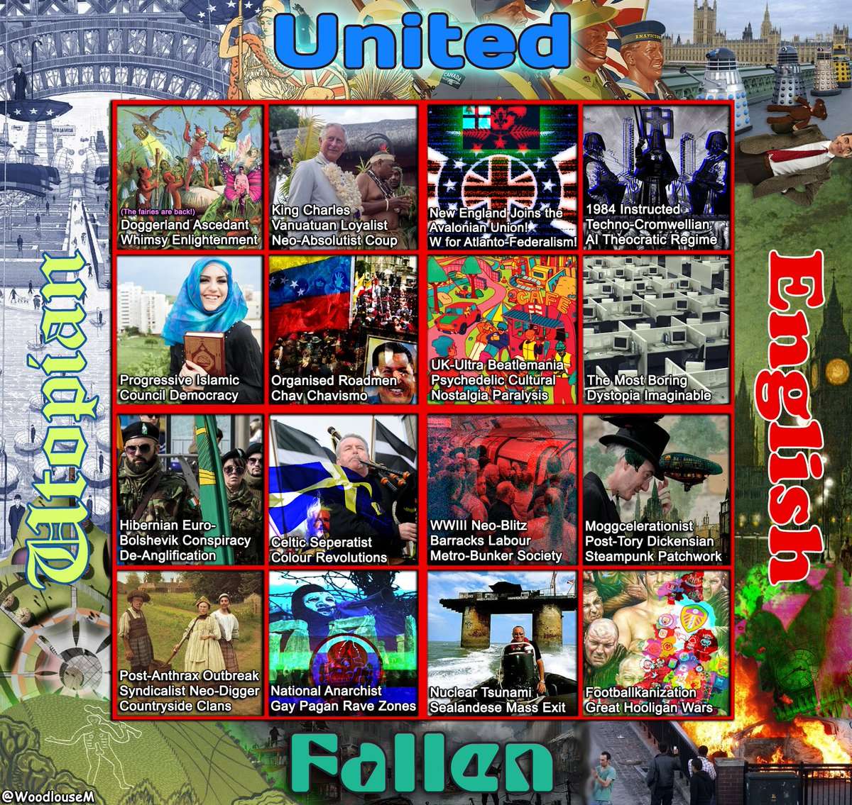 Utopian, Fallen, United, English