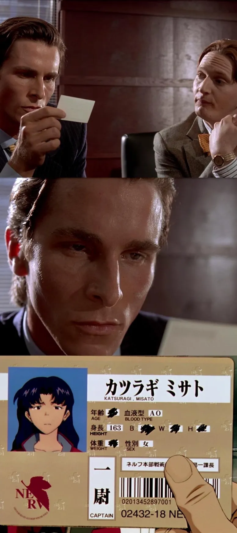 The Business Card Scene with a NERV ID