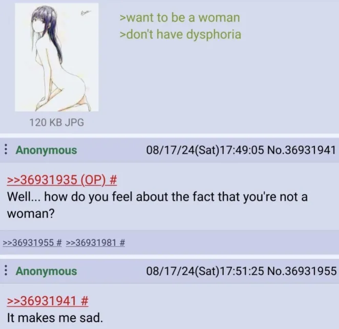 Want to Be a Woman, Don't Have Dysphoria
