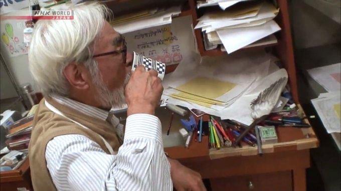 Miyazaki with the Checkered Mug