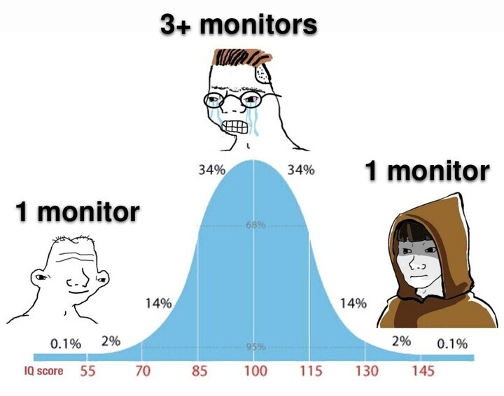 Monitor Count Bell Curve