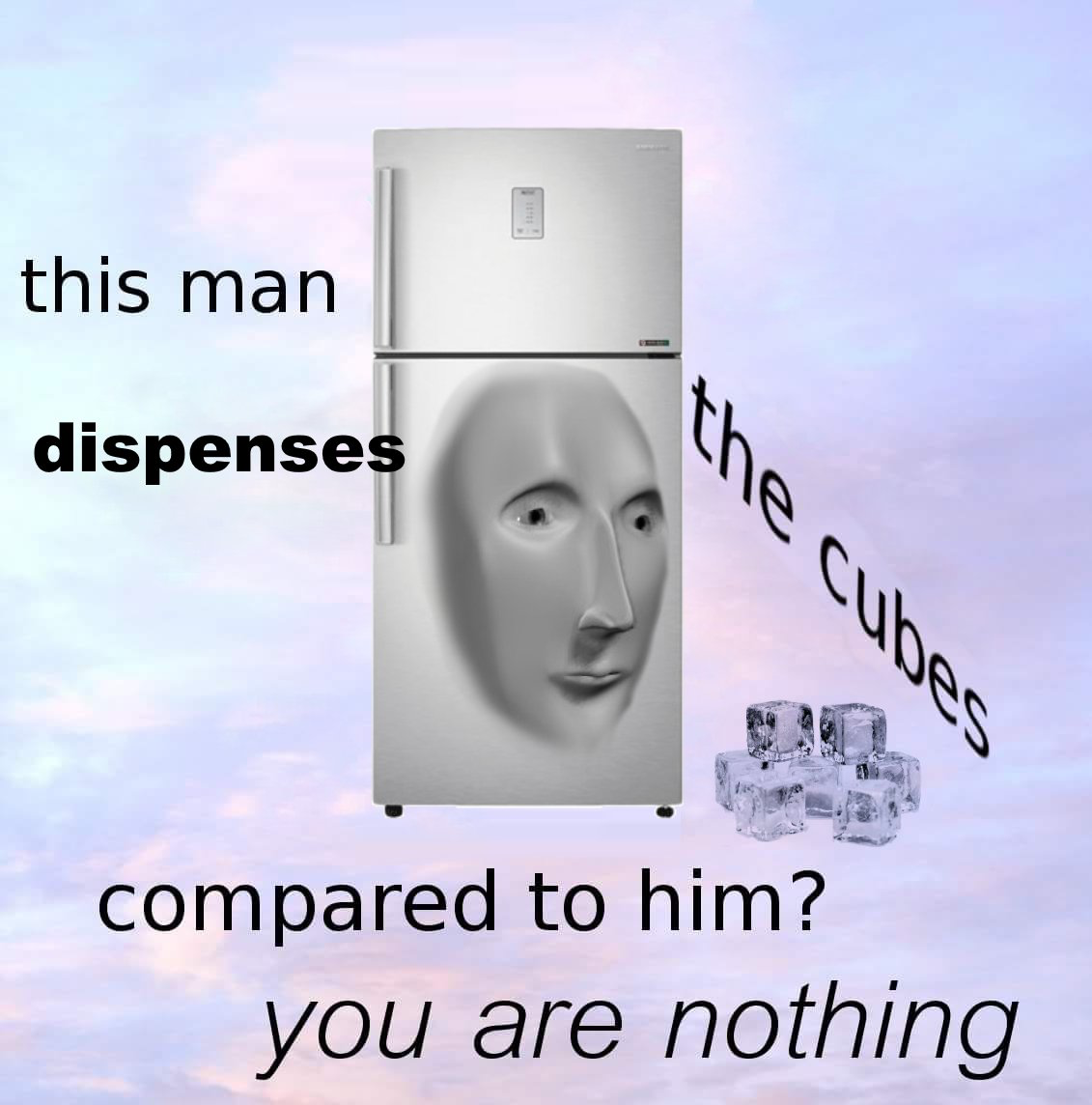 This Man Dispenses the Cubes