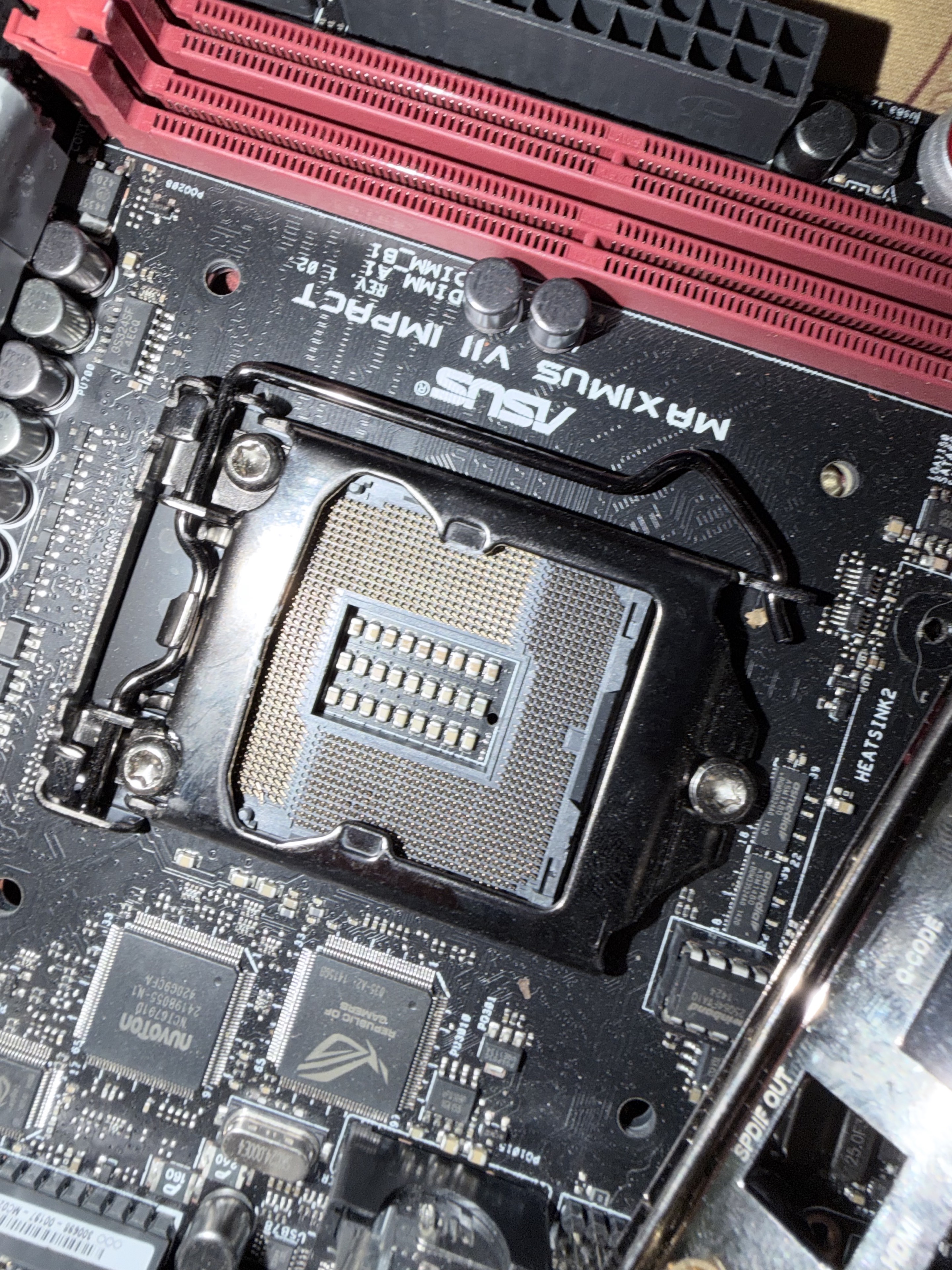 ASUS ROG Maximus VII Impact motherboard assembly